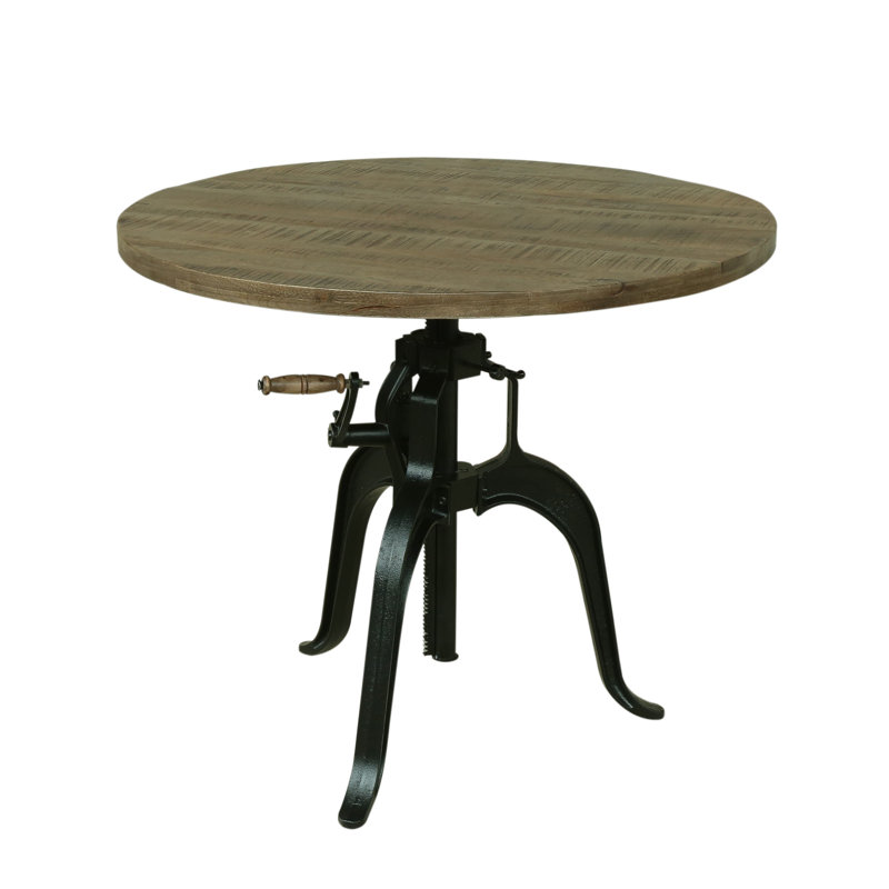 Williston Forge Garley Adjustable Height Round Dining Pub Table Wayfair